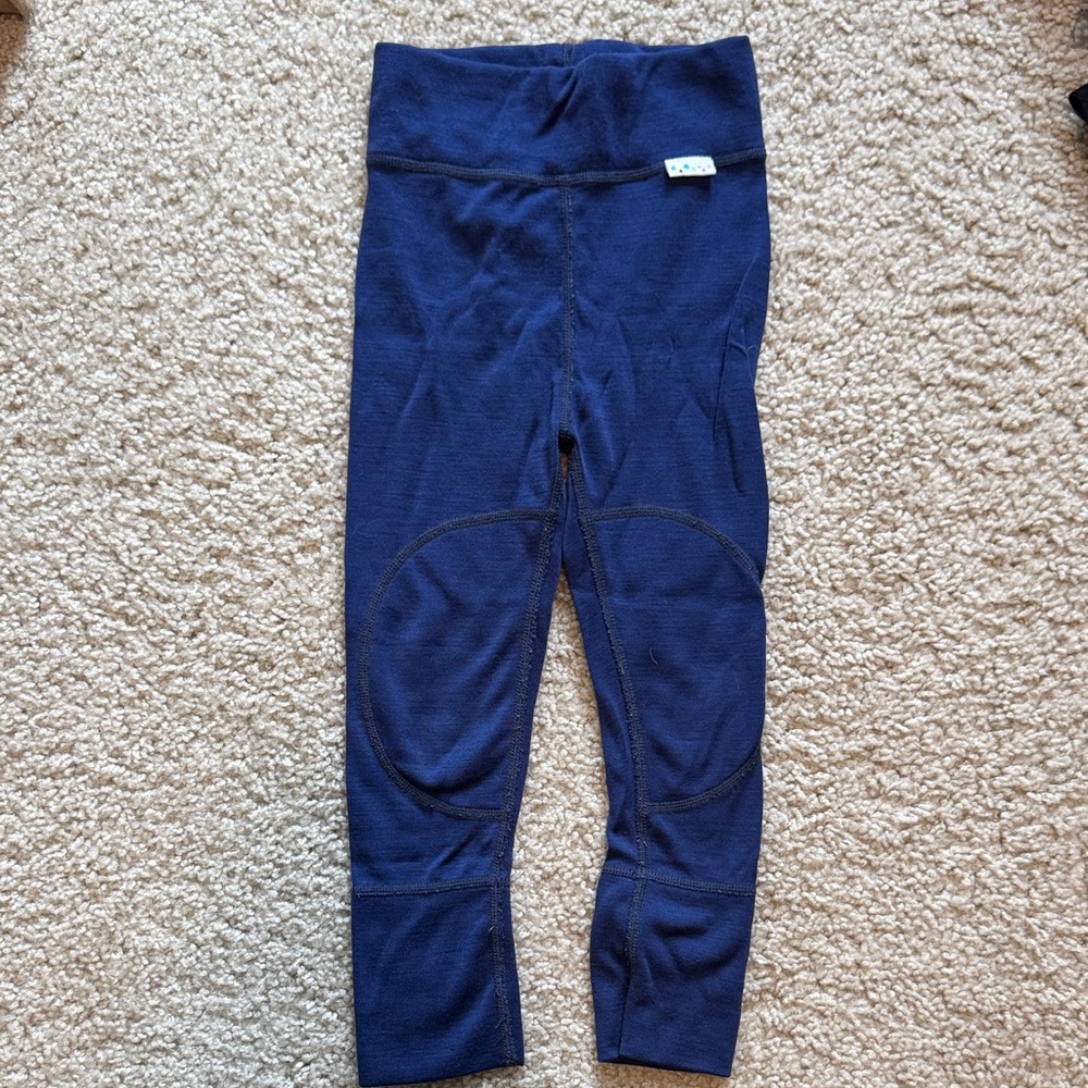Superlove Merino - kids merino wool leggings (Ink blue) 1-2 years